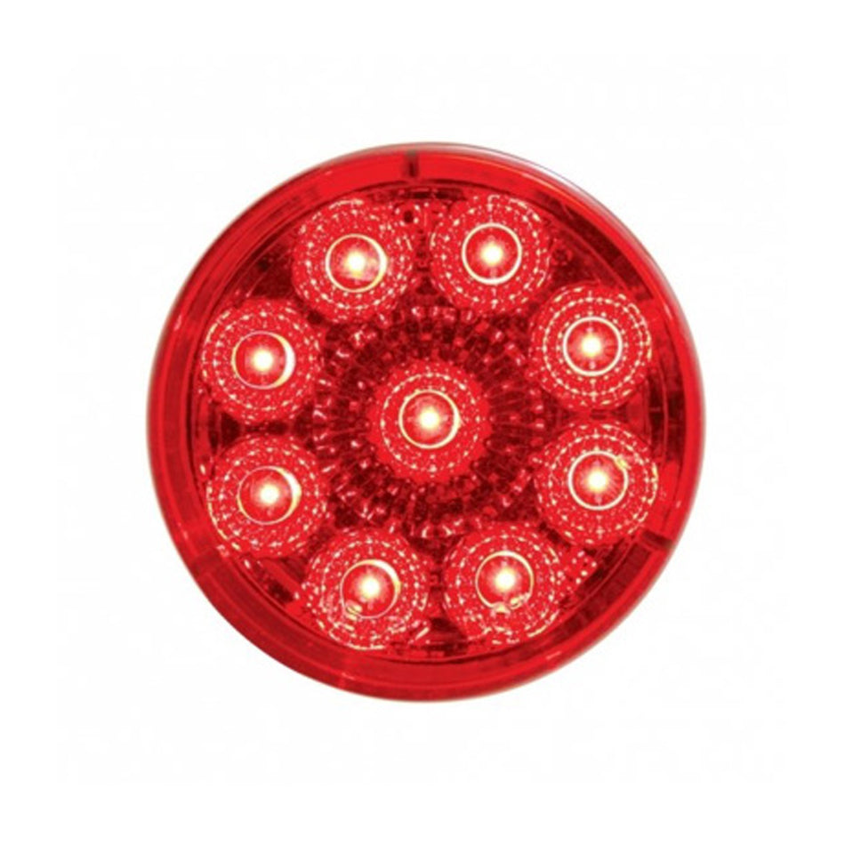 9 LED 2" Round Reflector Clearance Light - Amber or Red LEDs (Amber, Red or Clear Lens)