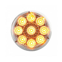 9 LED 2" Round Reflector Clearance Light - Amber or Red LEDs (Amber, Red or Clear Lens)
