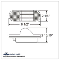 United Pacific - 28 LED Mid-Trailer Turn Signal Light - Amber LEDs (Amber Lens)