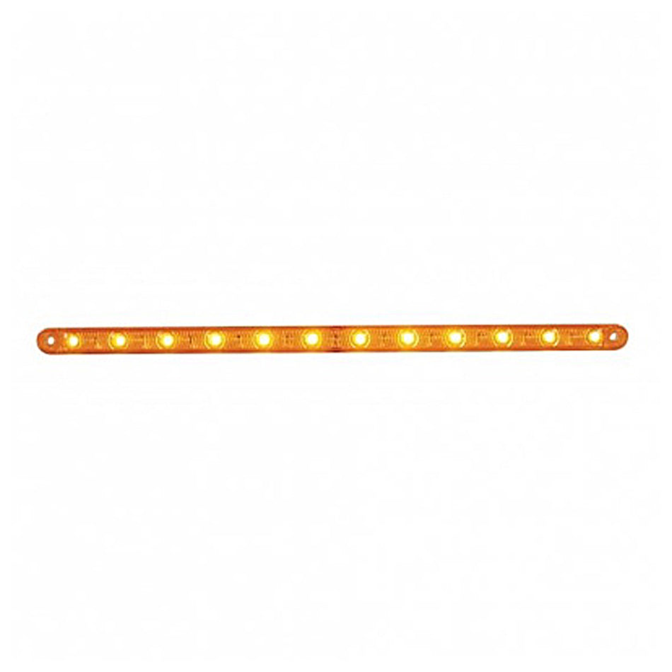 12 LED 12" Ultra Slim Turn Signal Light Bar Only - Amber or Red LEDs (Amber, Red or Clear Lens)