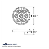 17 LED Dual Function Reflector Cab Light - Amber or Red LEDs (Amber, Red or Clear Lens)