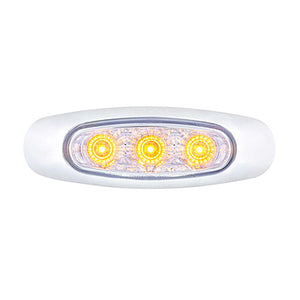 5 LED Reflector Light (Auxiliary/Utility) With Side Ditch Light - Amber, Red or White LEDs (Clear Lens)
