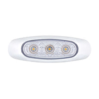 5 LED Reflector Light (Auxiliary/Utility) With Side Ditch Light - Amber, Red or White LEDs (Clear Lens)