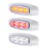 5 LED Reflector Light (Auxiliary/Utility) With Side Ditch Light - Amber, Red or White LEDs (Clear Lens)