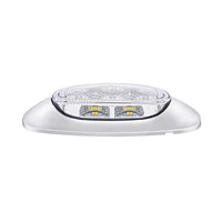 5 LED Reflector Light (Auxiliary/Utility) With Side Ditch Light - Amber, Red or White LEDs (Clear Lens)