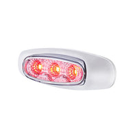 5 LED Reflector Light (Auxiliary/Utility) With Side Ditch Light - Amber, Red or White LEDs (Clear Lens)