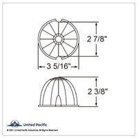 17 LED Dual Function Reflector Cab Light - Amber, Red LEDs (Amber, Red or Clear Lens)