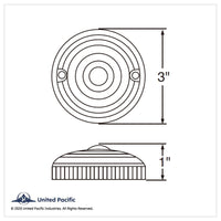15 LED 3" Series 2 Light For Double Face Light Housing - Red LEDs (Clear Lens)