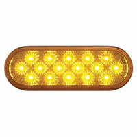 16 LED 6" Oval Reflector Turn Signal Light Kit - Amber LEDs (Amber Lens)