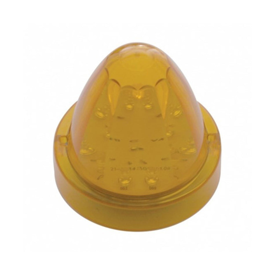 United Pacific - 13 LED Watermelon Truck-Lite Style Cab Light - Amber LEDs (Amber Lens)