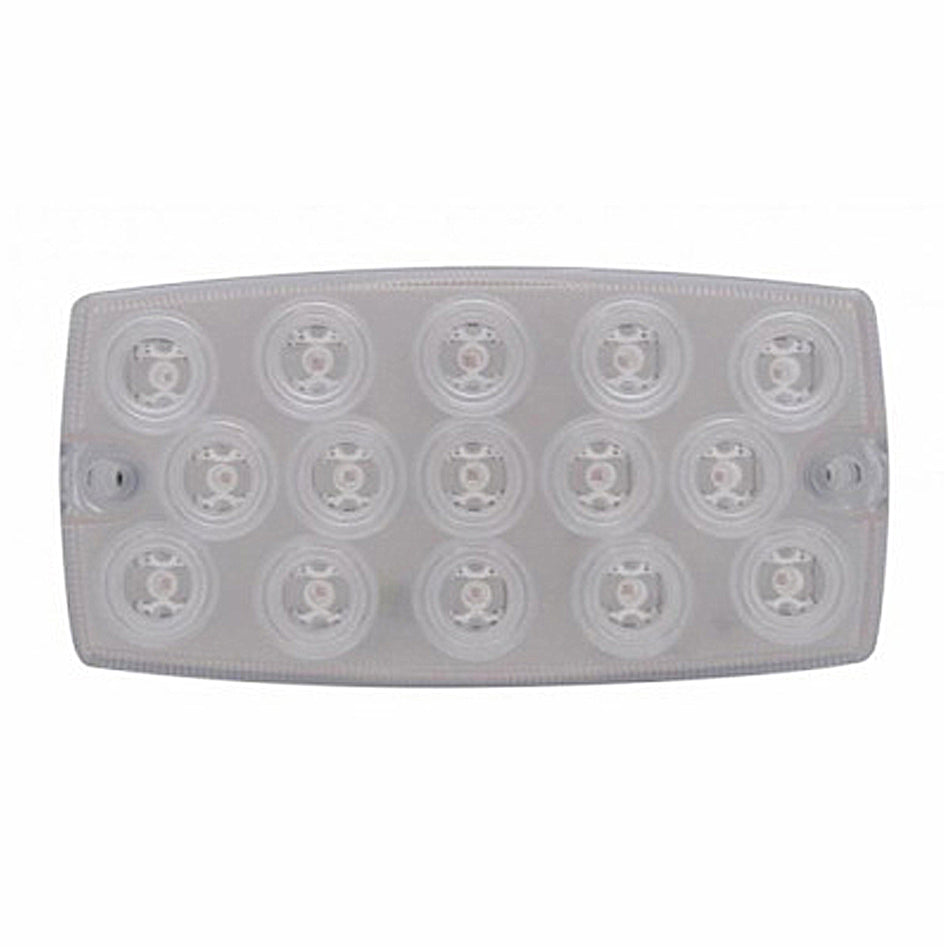 United Pacific - 15 LED Rectangular Turn Signal Light - Amber or Red LEDs (Clear Lens)