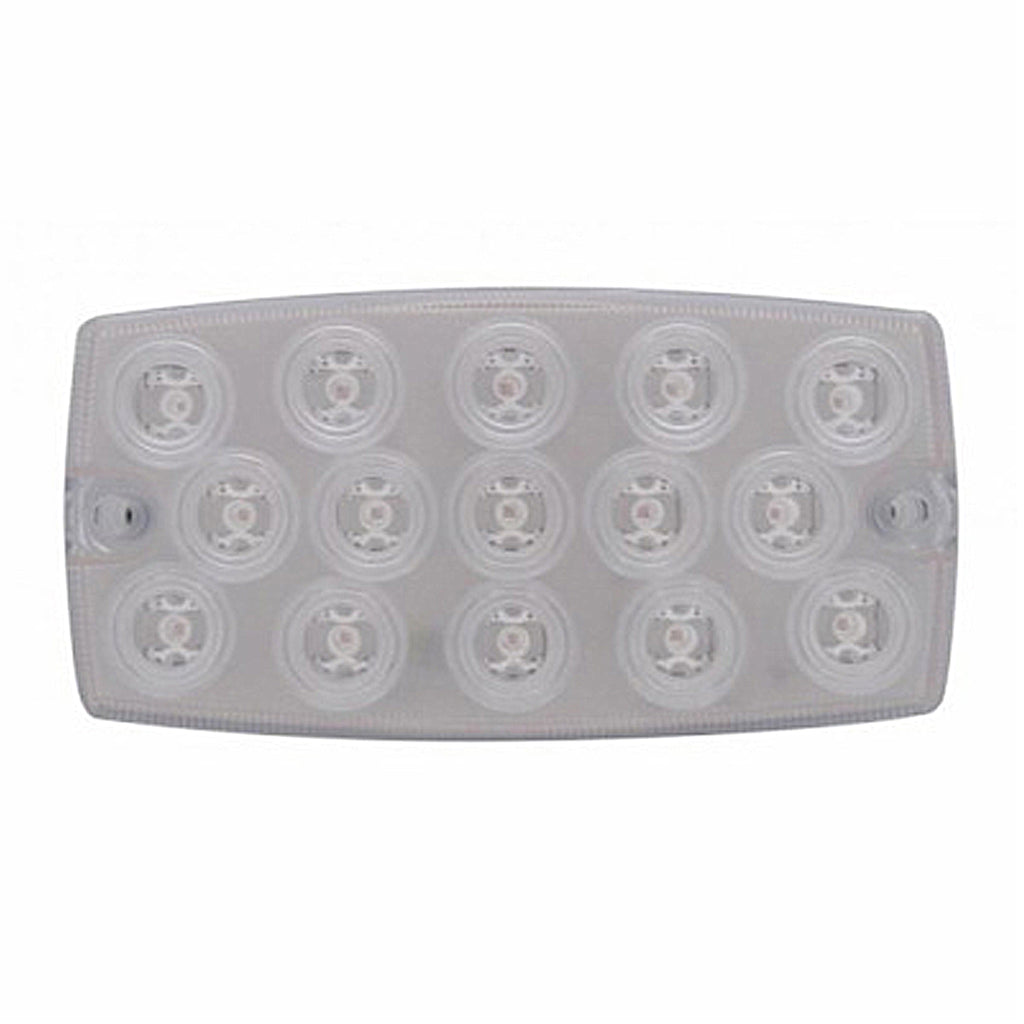 United Pacific - 15 LED Rectangular Turn Signal Light - Amber or Red LEDs (Clear Lens)