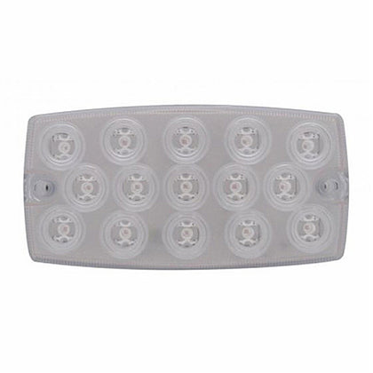 United Pacific - 15 LED Rectangular Turn Signal Light - Amber or Red LEDs (Clear Lens)