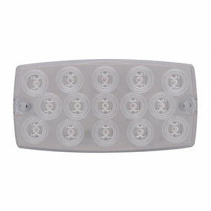 United Pacific - 15 LED Rectangular Turn Signal Light - Amber or Red LEDs (Clear Lens)
