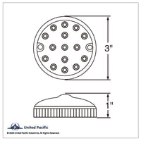 15 LED 3" Reflector Series 3 Light Only for Double Face Housing - Red LEDs (Red or Clear Lens)