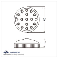 15 LED 3" Single Function Reflector Single Face Light Only - Amber or Red LEDs (Amber, Red or Clear Lens)