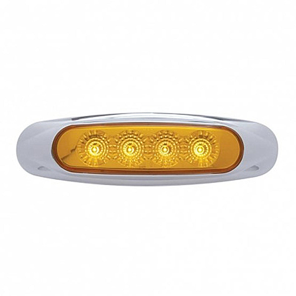 4 LED Reflector Clearance Light - Amber LEDs (Amber, Red, or Clear Lens)