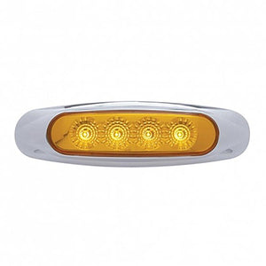 4 LED Reflector Clearance Light - Amber LEDs (Amber, Red, or Clear Lens)