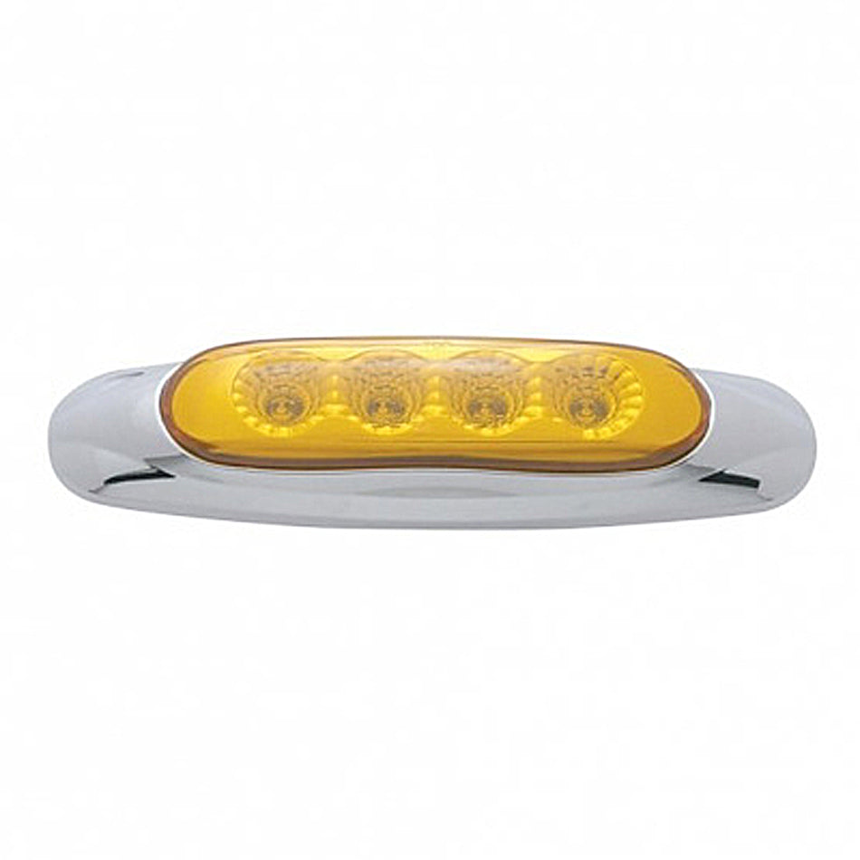 4 LED Reflector Clearance Light - Amber LEDs (Amber, Red, or Clear Lens)