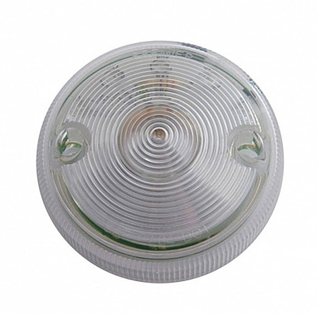 15 LED 3" Dual Function Single Face Light Only - Red LEDs (Clear Lens)