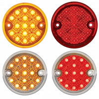 15 LED 3" Reflector Series 4 Light Only For Double Face Light Housing - Amber or Red LEDs (Amber, Red or Clear Lens)