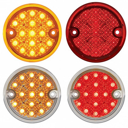15 LED 3" Reflector Series 4 Light Only For Double Face Light Housing - Amber or Red LEDs (Amber, Red or Clear Lens)