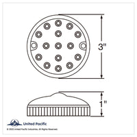15 LED 3" Reflector Series 4 Light Only For Double Face Light Housing - Amber or Red LEDs (Amber, Red or Clear Lens)