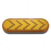 35 LED 6" Reflector Oval Sequential Turn Signal Light - Amber LEDs (Amber or Clear Lens)
