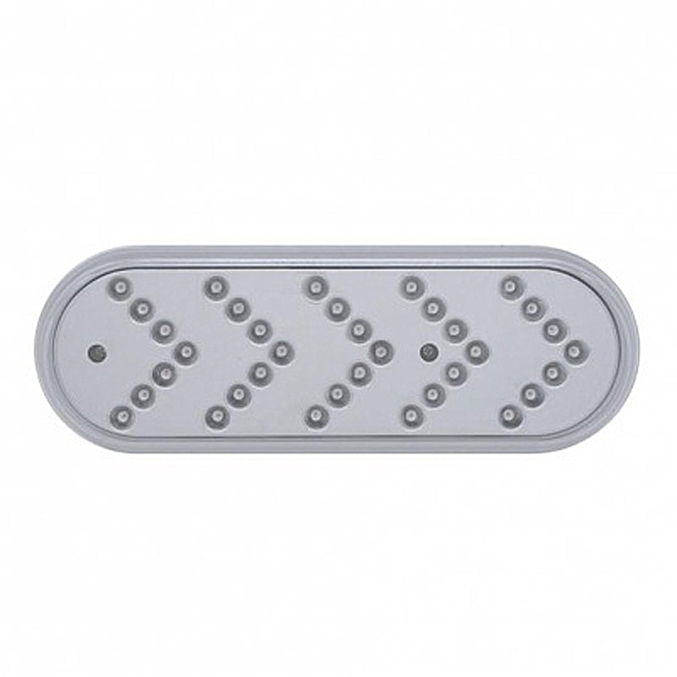 35 LED 6" Reflector Oval Sequential Turn Signal Light - Amber LEDs (Amber or Clear Lens)