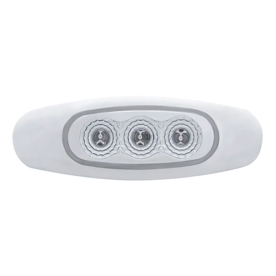 United Pacific - 3 LED Reflector Clearance Light - Amber or Red LEDs (Amber or Clear Lens)