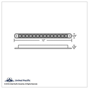 United Pacific - 14 LED 12" Auxiliary Strip Light - Green LEDs (Clear Lens)