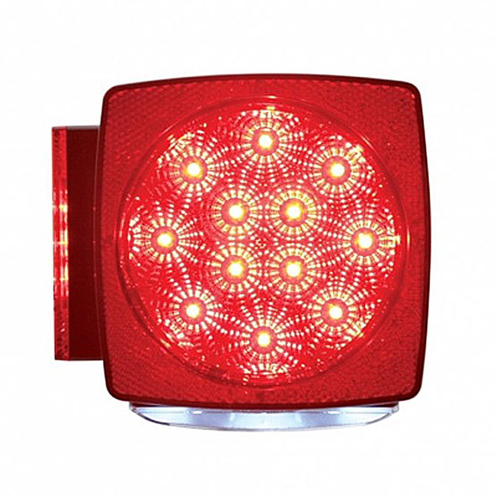 Over 80" Wide LED Reflector Submersible Combination Tail Light With License Light