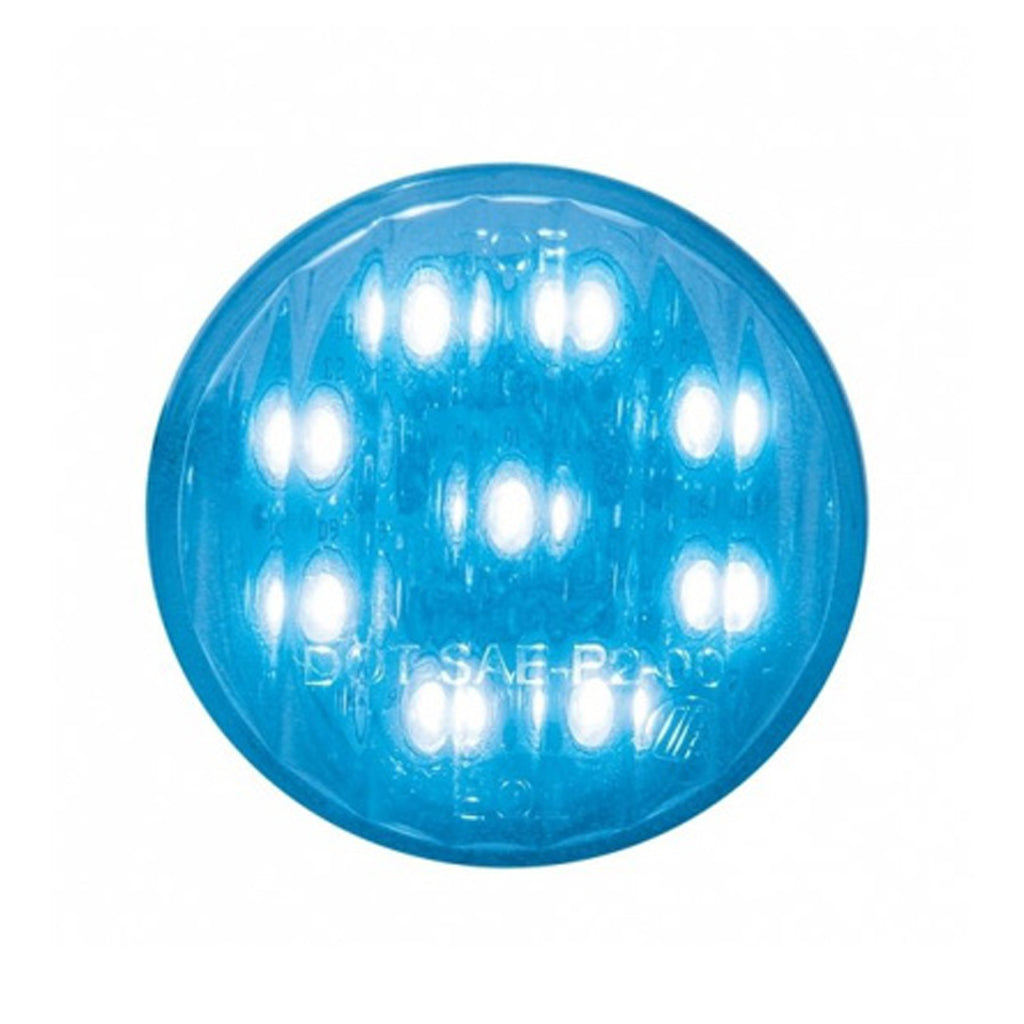 United Pacific - 9 LED 2" Auxiliary Light - Blue LEDs (Clear Lens)