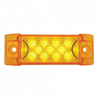 United Pacific - 13 LED Reflector Rectangular Clearance Light - Amber LEDs (Amber Lens)