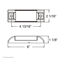 United Pacific - 13 LED Reflector Rectangular Clearance Light - Amber LEDs (Amber Lens)