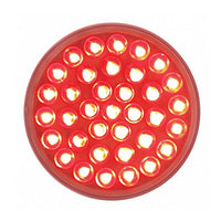 36 LED 4" Round Stop, Turn & Tail Light - Red LEDs (Clear Lens)
