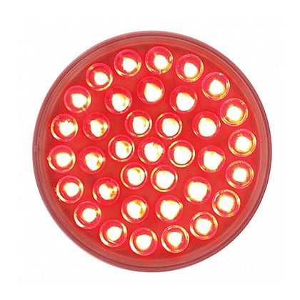 36 LED 4" Round Stop, Turn & Tail Light - Red LEDs (Clear Lens)