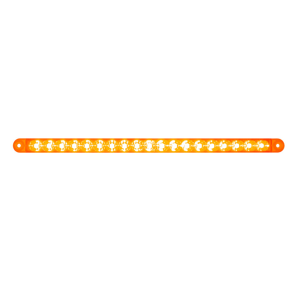 19 LED 12" Reflector Turn Signal Light Bar - Amber or Red LEDs (Amber, Red or Clear Lens)