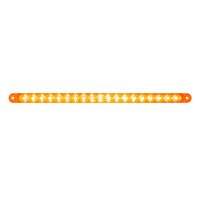 19 LED 12" Reflector Turn Signal Light Bar - Amber or Red LEDs (Amber, Red or Clear Lens)