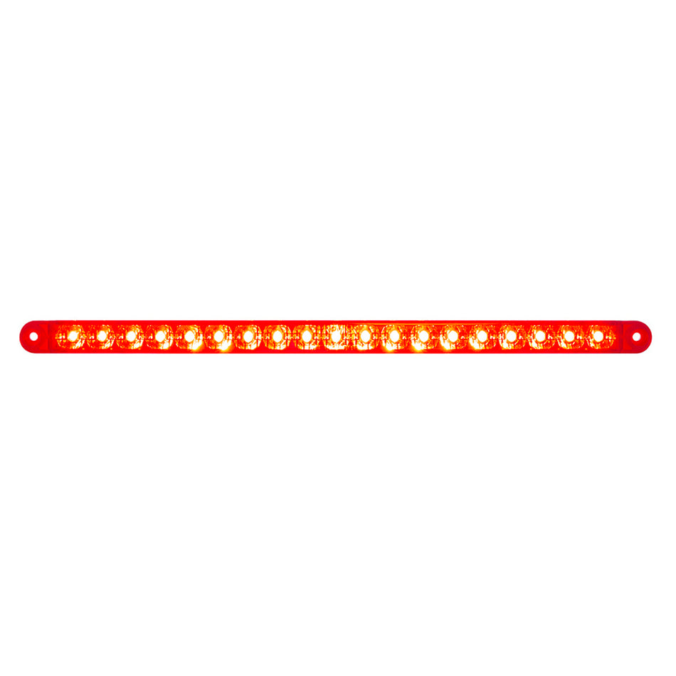 19 LED 12" Reflector Turn Signal Light Bar - Amber or Red LEDs (Amber, Red or Clear Lens)