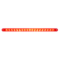 19 LED 12" Reflector Turn Signal Light Bar - Amber or Red LEDs (Amber, Red or Clear Lens)