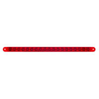 19 LED 12" Reflector Turn Signal Light Bar - Amber or Red LEDs (Amber, Red or Clear Lens)