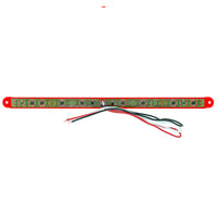 19 LED 12" Reflector Turn Signal Light Bar - Amber or Red LEDs (Amber, Red or Clear Lens)
