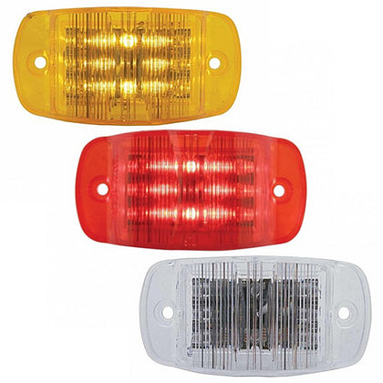 United Pacific - 14 LED Rectangular Clearance Light - Amber or Red LEDs (Amber, Red or Clear Lens)