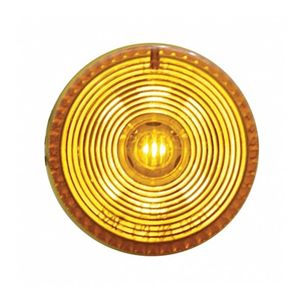United Pacific - Single LED 2" Round Clearance Light - Amber LEDs (Amber Lens)