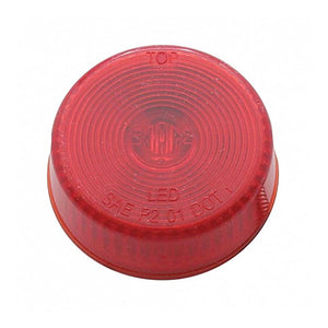United Pacific - Single LED 2" Round Low Profile Clearance Light Kit - Red LEDs (Red Lens)