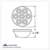 7 LEDs 4" Round Reflector Stop/Turn/Tail Light (Red LEDs/Red Lens) Light Only or Full Light Kit