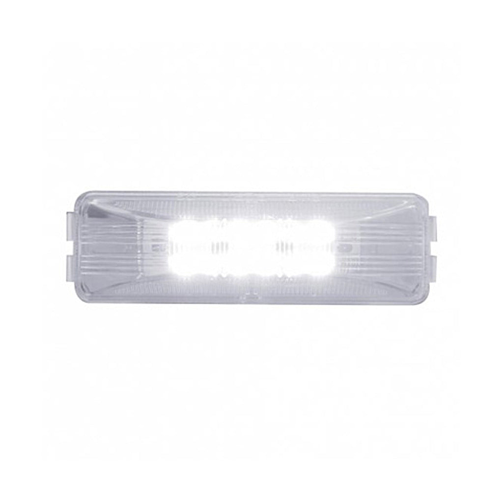 United Pacific - 12 LED Rectangular Auxiliary/Utility Light - White LEDs (Clear Lens)