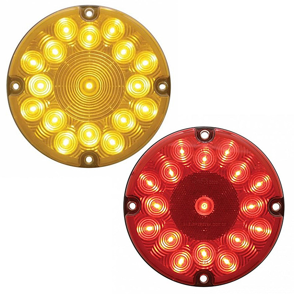 United Pacific - 17 LED 7" Turn/Stop Signal Light - Amber or Red LEDs (Amber or Red Lens)