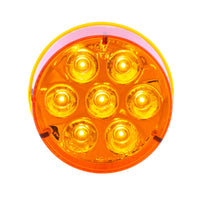 7 LED 2" Round Clearance Light - Amber or Red LEDs (Amber or Red Lens) Light Only or Full Light Kit
